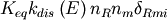K_{eq}  k_{dis} \left( E \right) n_R n_m \delta_{Rmi}