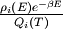 \frac{\rho_i \left( E \right) e^{ - \beta E} }{Q_i \left( T \right) }